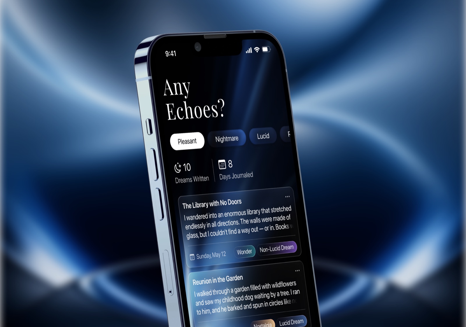 Echoes dream journal mobile app